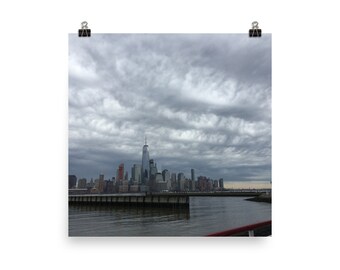 Jersey City - Rolling Clouds Over NYC - Printed Photo