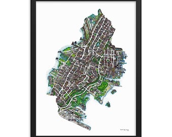 Framed Jersey City Poster