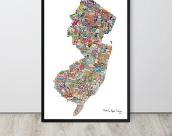 Framed New Jersey Culture Poster