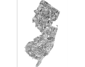 Garden State Culture Black & White Poster