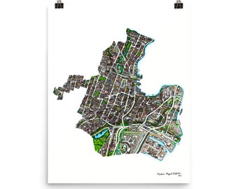 Hand-Drawn Newark Map Poster