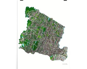 Hand-Drawn Essex County Map Poster