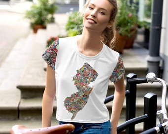 Garden State Culture All-Over Print Crop Tee