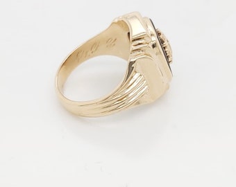 10k Yellow Gold 1946 High School Ring With Black Onyx - Etsy 10k Yellow Gold 1946 High School Ring With Black Onyx - Etsy