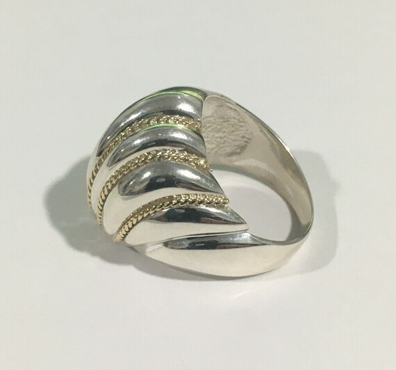 Charles Krypell 925 Silver &14k Yellow Gold Vintage Twist  Charles Krypell 925 & 14k Gold Vintage Twist Ring main image 0