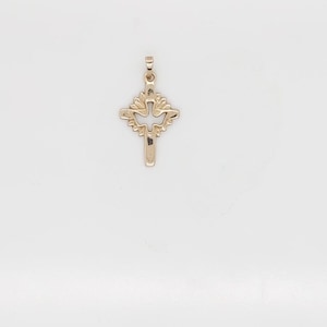 10k Yellow Gold Small Confirmation Cross Pendant Charm