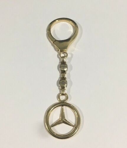 Buy 18k Two Tone Gold Italian Made Mercedes Benz Key Chain Online