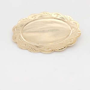Broche vintage em ouro amarelo 14k com GRAVAÇÃO GRÁTIS!!