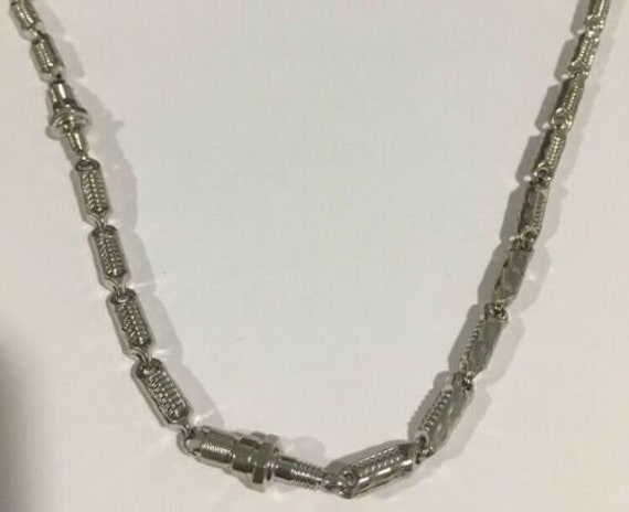 Sterling Silver Fancy Link Necklace Chain 22" - image 3