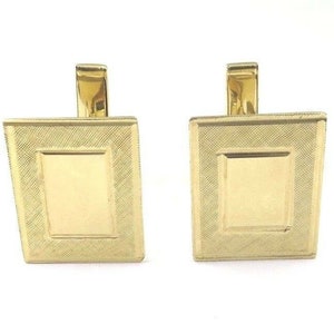 Abotoaduras quadradas de ouro amarelo 14k