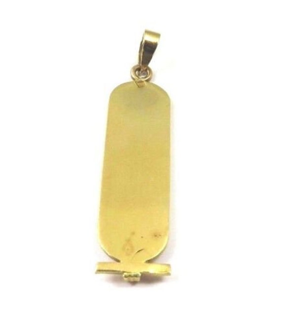 18k Yellow Gold Vintage Pendant With Egyptian Hie… - image 2