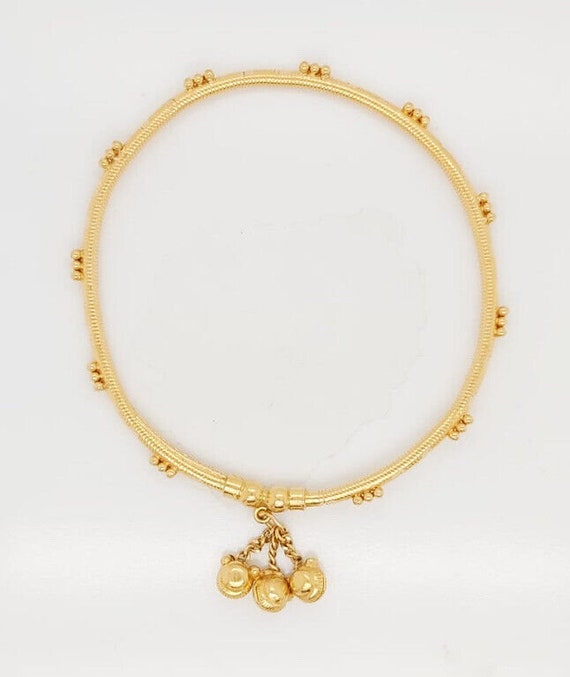 22k Yellow Gold Antique Bangle Bracelet