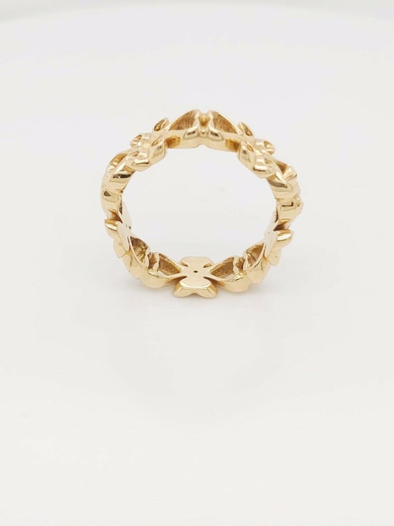 18k Yellow Gold Vintage Band Ring - image 2