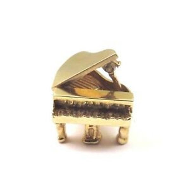 14k Yellow Gold Vintage 3D Piano Charm