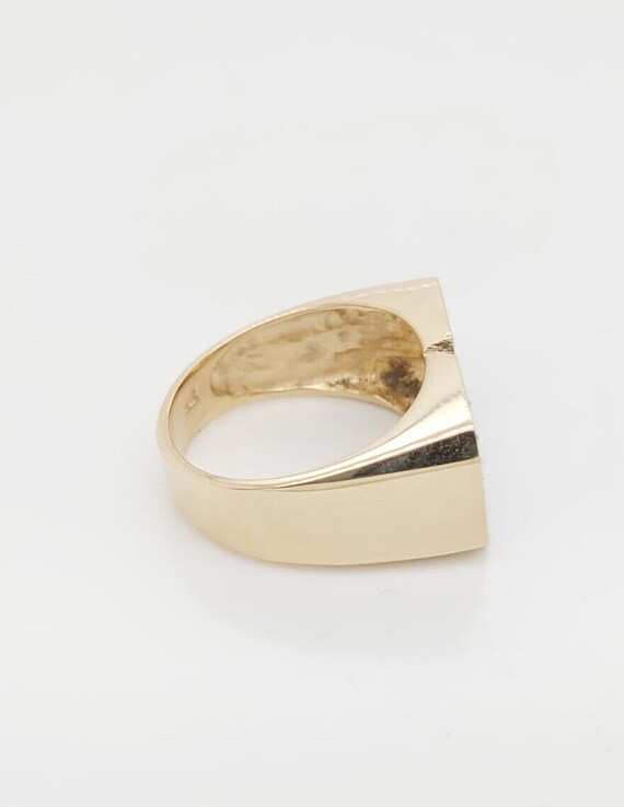 14k Two Tone Gold Initial G G Diamond Ring - image 4