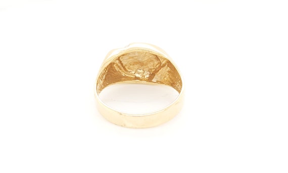 14k Two Tone Gold Men's Signet Ring - image 3