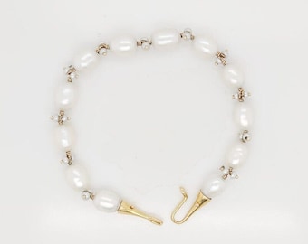 18k Yellow Gold Bracelet With Pearls