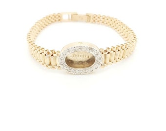 14k Yellow Gold Vintage Diamond Watch Bracelet