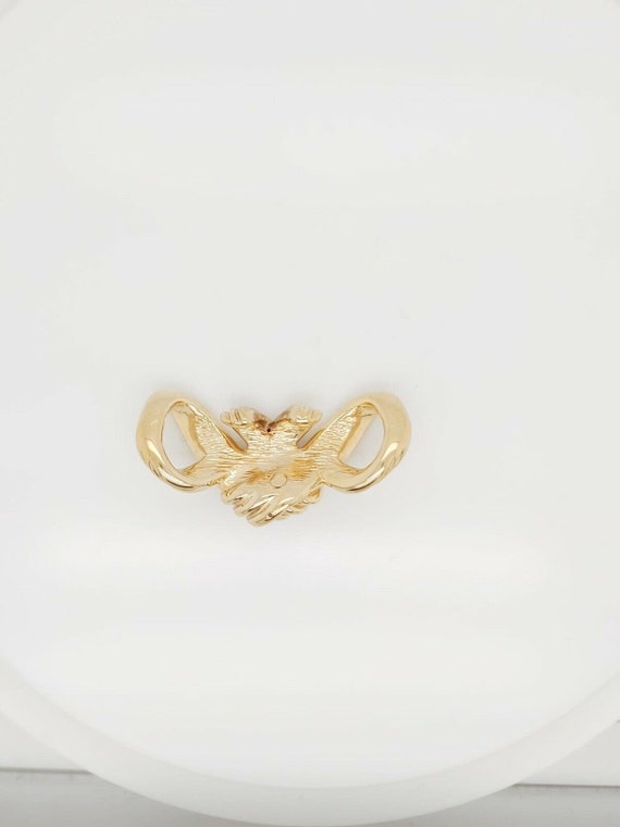 14k Yellow Gold Vintage Knot Pendant - image 5