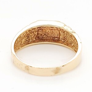 14k Two Tone Gold J Initial Ring image 3