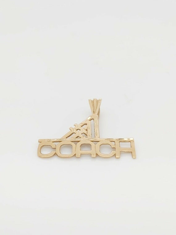 14k Yellow Gold #1 Coach Pendant Charm - image 1