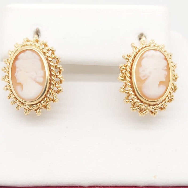 Tagliamonte 18K Gold Plated Venetian Glass Cameo & Choice of Gem Earrings