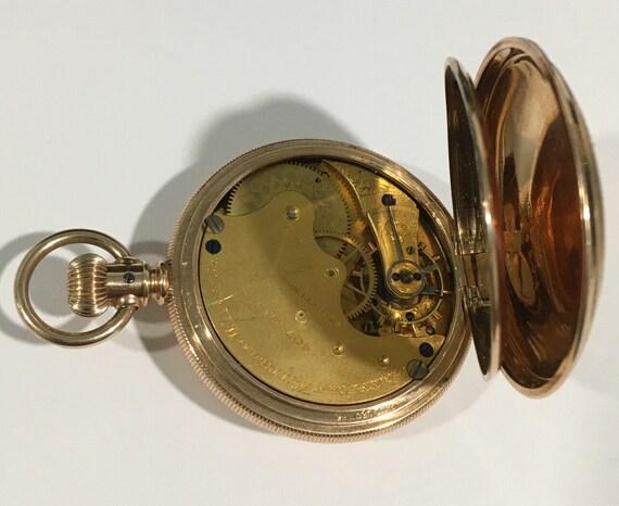 Antike vergoldet A.W. Co. Waltham Wind Up Pocket Watch Etsy