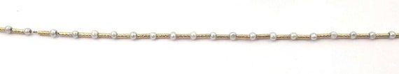 18k Yellow Gold Women's Bracelet With Blue And Gr… - image 4