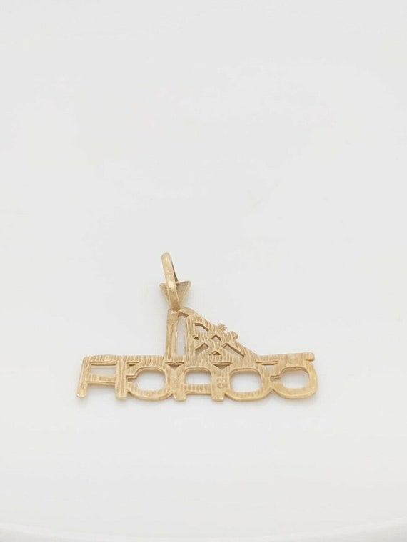 14k Yellow Gold #1 Coach Pendant Charm - image 4