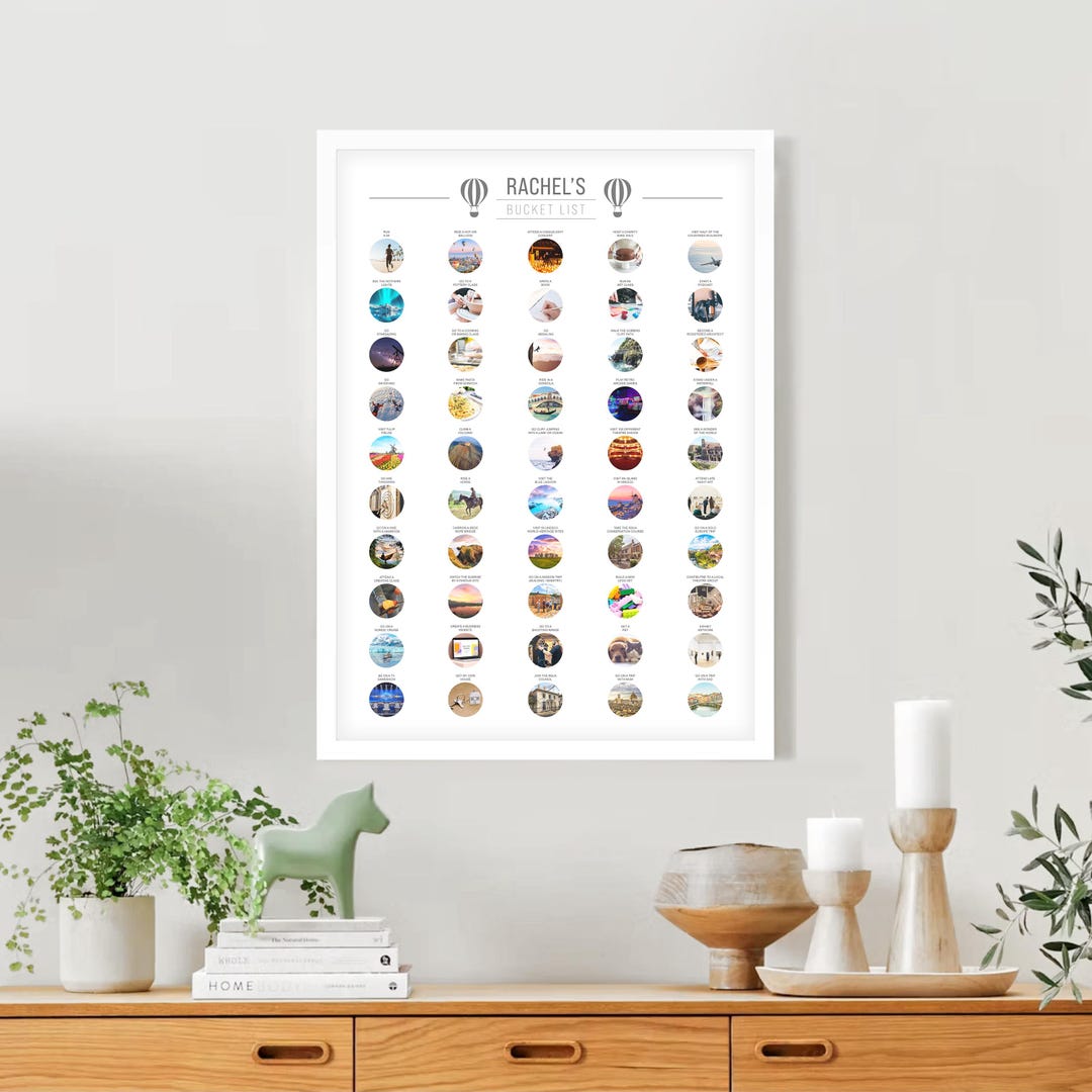 CUSTOM Scratch off 50 Items (A3) Bucket List Poster, Personalised ...