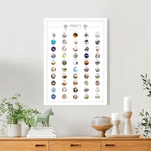 CUSTOM Scratch Off 50 Items (A3) Bucket List Poster, Personalised Adventure