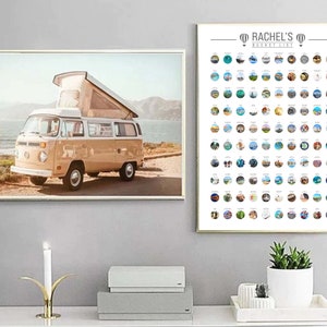 CUSTOM Scratch Off 100 Items (A2) Scratch Off Bucket List Poster, Personalised Adventure