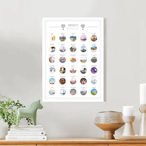 CUSTOM Scratch Off 30 Items (A4) Bucket List Poster, Personalised Adventure