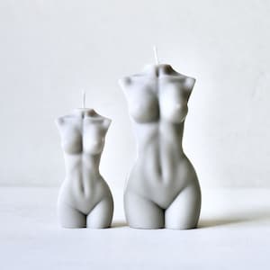 Vela Del Cuerpo De La Mujer Torso Femenino Cuerpo Desnudo Etsy Espana