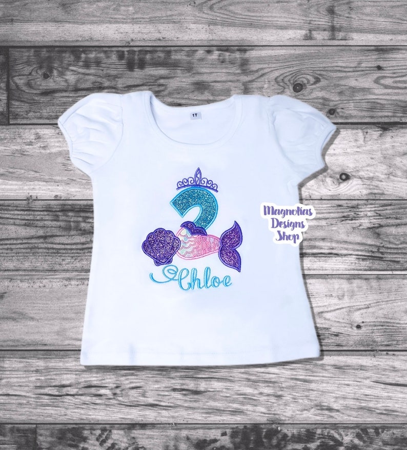 Mermaid Outfit Girl Mermaid Birthday Outfit Mermaid Shirt Etsy