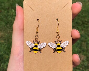 Bee Dangle Earrings - Etsy