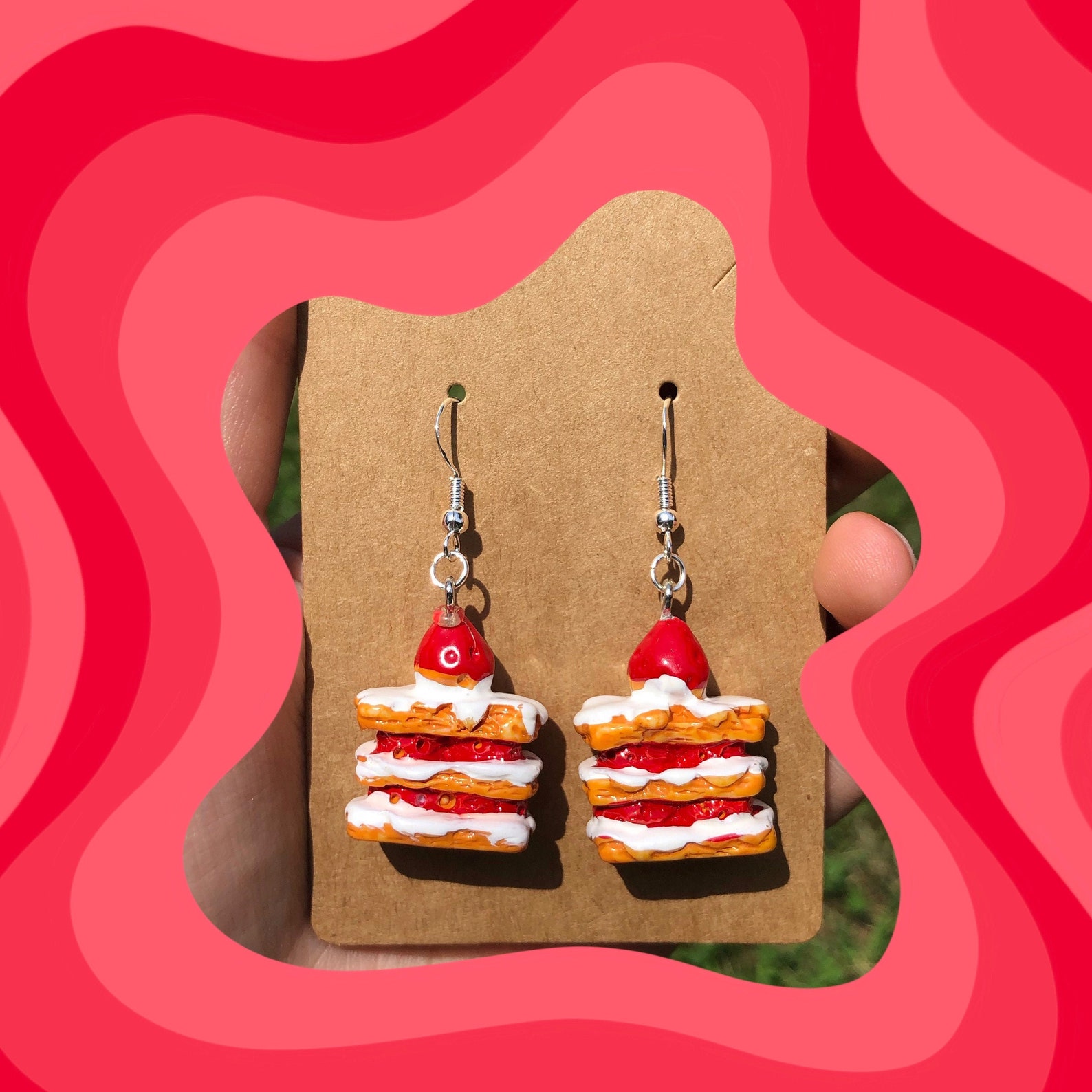 Strawberry Shortcake Earrings hypoallergenic Handmade Etsy
