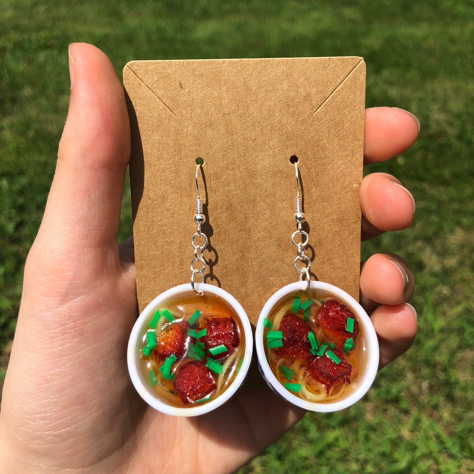 Ramen noodles earrings Etsy