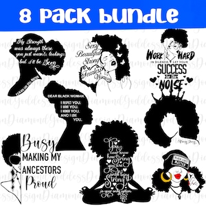 Black woman SVG bundle, black girl magic, Boss Lady Svg, Black Lives Matter, Afro Lady Woman, Diva, Woman empowerment SVG, Silhouette