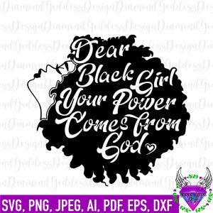 Dear Black woman SVG, powerful Svg, My Pain SVG, Black Lives Matter, Afro, queen, Vector, Tshirt, Cut File Cricut, Silhouette, png