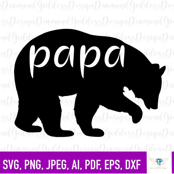 Papa bear SVG, DAD Svg, happy Father’s Day, DAD Shirt, bear Svg, Png, Dad Love you Sign, Svg Files for Cricut, Silhouette Cameo