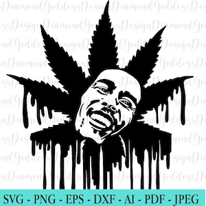 Bob Marley Marihuana Topf Blatt Tropf SVG, Cannabis Blatt SvG PnG, Unkraut PnG, instant Digital Download geschnitten Datei für Cricut und Silhouette