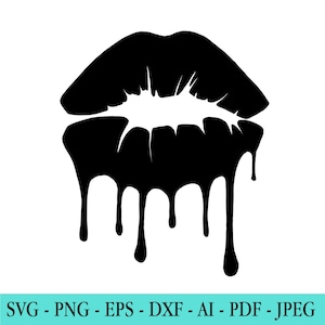 Silhouette lips Svg, PNG, BLM svg, PNG- Svg files for Cricut, Silhouette, cut file, dope lips, clipart