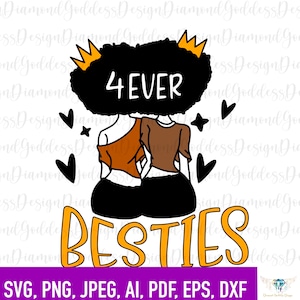 Forever besties SVG, Png, mejores amigos svg, hermana svg, amigo, cita motivacional, Cita inspiradora Svg, Corte de archivo Cricut, Silueta