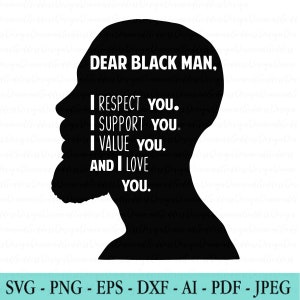 Beste Zwarte man SVG, Respecteer je Svg, My Pain SVG, Black Lives Matter, Afro, koning, Vector, Tshirt, Cut File Cricut, Silhouet, png