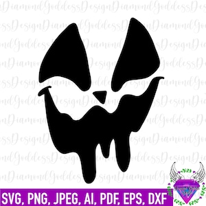 Pumpkin drip face SVG, Pumpkins face SVG, Halloween SVG, drip Svg, Instant Download, Svg Files For Cricut, Silhouette