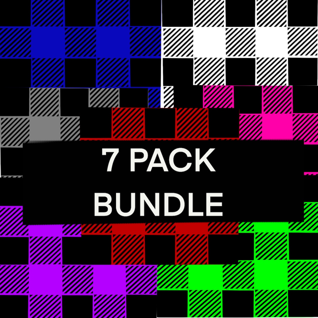 Buffalo Plaid Background Bundle Svg, Print & Cut, Patterned Flannel Svg ...