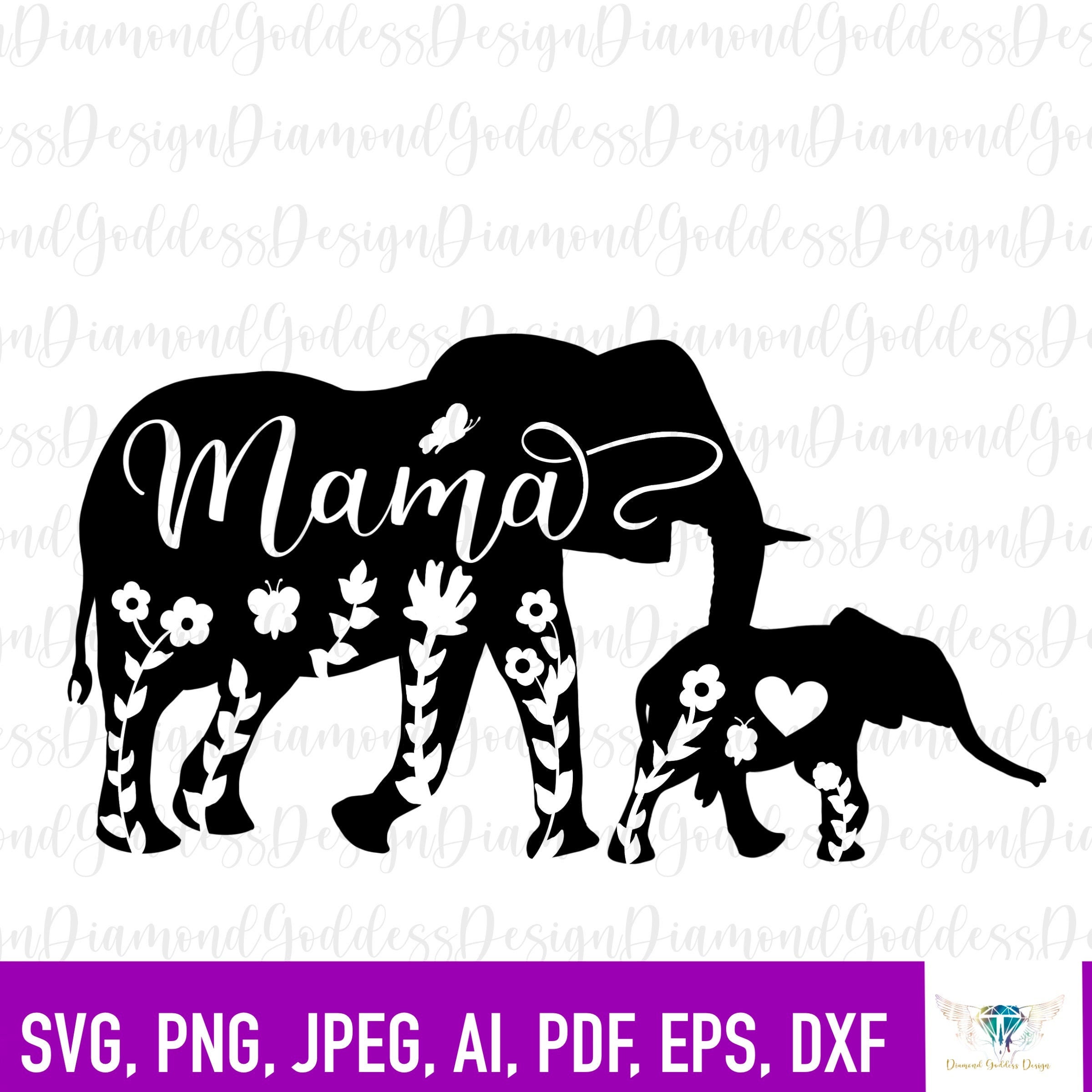 Mama Elephant and Baby Svg Mom Svg Mom 'to Be Svg Mom - Etsy UK
