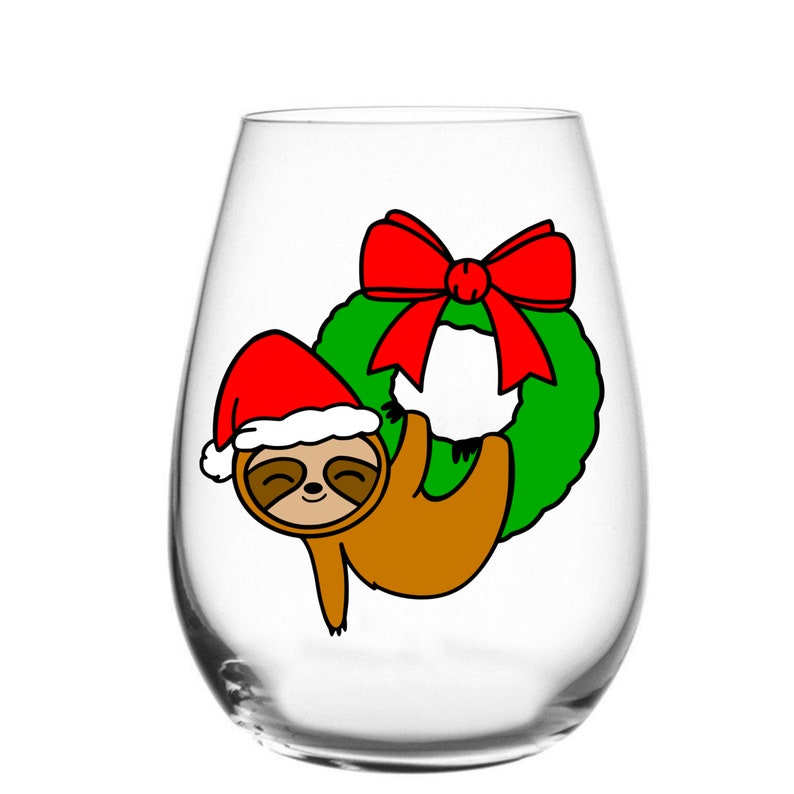 Download Christmas Sloth SVG Sloth Clipart Christmas wreath SVG | Etsy