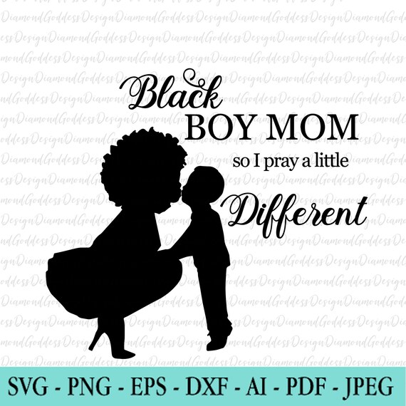 Download Black Boymom Silhouette Svg Black Boys Blm Black Lives Etsy